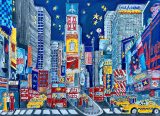 Künstlerin Monja Klein bietet einen Ausflug in eine farbenfrohe Welt New York City