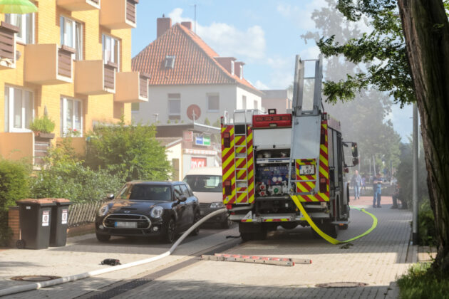 Feuerwehrübung der Freiwilligen Ortsfeuerwehr Langenhagen bei der Lebenshilfe Langenhagen-Wedemark.