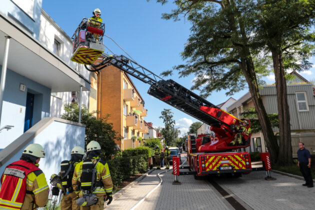 Feuerwehrübung der Freiwilligen Ortsfeuerwehr Langenhagen bei der Lebenshilfe Langenhagen-Wedemark.