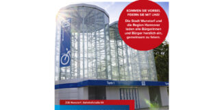 Plakat: Fest am Fahrradturm steigt am 16. August von 13 bis 16 Uhr