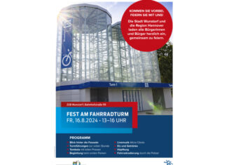 Wunstorf: Fest am Fahrradturm steigt am 16. August von 13 bis 16 Uhr Plakat: Fest am Fahrradturm steigt am 16. August von 13 bis 16 Uhr