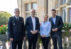 Von links: Michael Schuol, Präsident der Bundespolizeidirektion Hannover, Oberbürgermeister Belit Onay, Gwendolin von der Osten, Präsidentin der Polizeidirektion Hannover, und Dr. Axel von der Ohe, Hannovers Erster Stadtrat und Ordnungsdezernent.