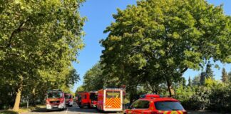 Brand einer Gartenlaube in der Kleingartenkolonie Waldwinkel an der Hermann-Bahlsen-Allee