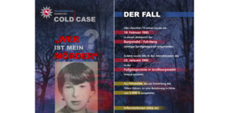 Flyer: Ungelöster Mordfall Ulla Lilienthal.