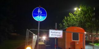 Verwirrende Beschilderung Radweg / Bitte absteigen