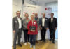 (v.l.n.r.): Anton Verschaeren (DRK Vorstandsvorsitzender), Claudia Hopfe (Regionsabgeordnete), Martina Rust (DRK Präsidentin), Berthold Klein-Schmeink (Geschäftsführer DRK-Pflegedienste), Mirko Heuer (Bürgermeister Stadt Langenhagen), Matthias Brodowy (Kabarettist)
