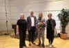 Foto im Anschluss an die Wahl im Rat der Stadt Langenhagen am 23.09.2024. - v.l.n.r. Isabella Gifhorn, Mirko Heuer, Janina Schmidt,