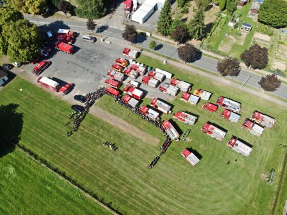 Die Regionsfeuerwehrbereitschaft II aus Sicht einer Drohne