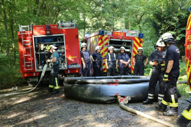 Wasserbehälter 10.000 Liter im Einsatz