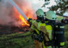 Feuerwehreinsatz: Strohballenbrand in Schulenburg