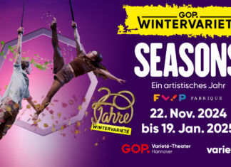 20 Jahre Wintervarieté: SEASONS bringt atemberaubende Artistik in die Orangerie Herrenhausen Plakat: GOP Wintervarieté "Seasons"