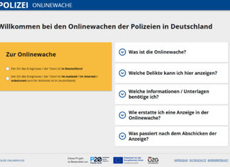 Weiterentwicklung der Onlinewache Niedersachsen Screenshot: Onlinewache Niedersachsen