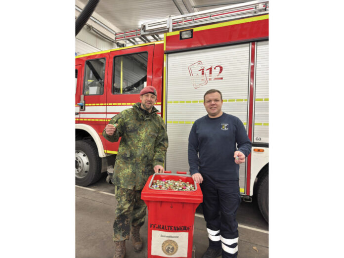 Ortsfeuerwehr Kaltenweide sammelte fleißig Kronkorken für die "Aktion Pfötchen"