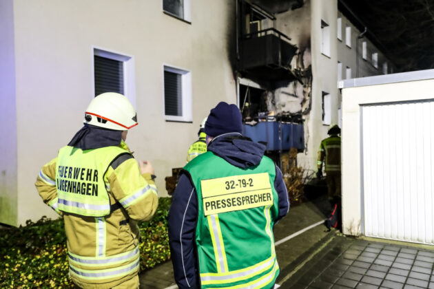 Wohnungsbrand in Wiesenau / Feuerwehreinsatz