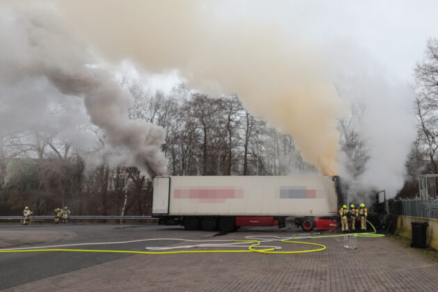 Wedemark / LKW-Brand