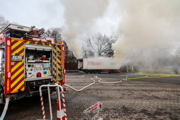 Wedemark / LKW-Brand