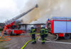 Scheune in Thönse in Vollbrand