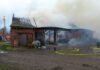 Scheune in Thönse in Vollbrand