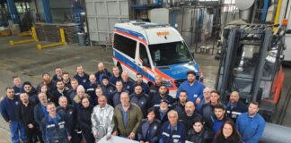 Spendenübergabe: Großzügige Spende der EGA Leichtmetall Aluminium Gießerei Hannover GmbH für den ASB-Wünschewagen.