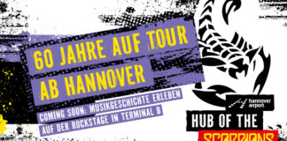 Hannover Airport: Flughafen Hannover wird zum „HUB of the SCORPIONS“ – 60 Jahre Bandjubiläum als neue Markenbotschaft des HAJ.