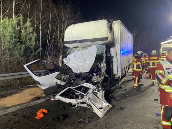 Schwerer Auffahrunfall auf der A7