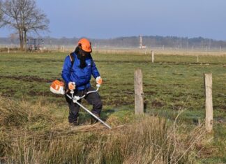 NABU Langenhagen erhält Motorsense zur Pflege von Naturschutzflächen Arbeitseinsatz mit der neuen Motorsense