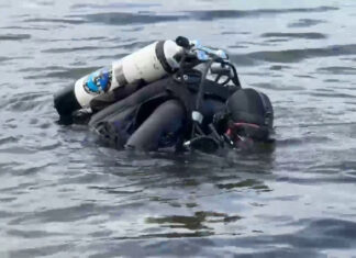 Polizeilicher Tauchereinsatz am Steinhuder Meer Polizeitaucher