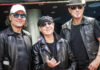 scorpions eröffnen „erleben & erlesen“ am hannover airport (vo.li.): matthias jabs, klaus meine, rudolf schenker (scorpions)