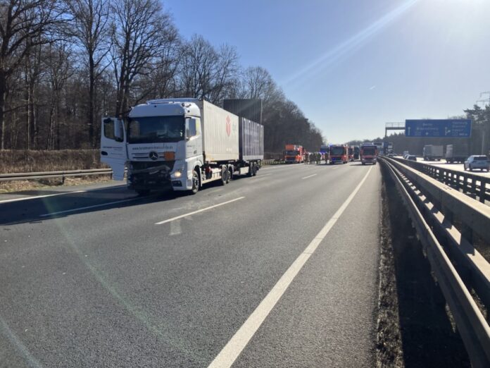 Verkehrsunfall auf der A2
