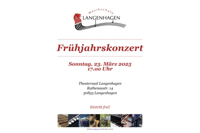 Frühjahrskonzert - Musikschule Langenhagen Frühjahrskonzert mit jungen Talenten verspricht am 23. März musikalische Höhepunkte