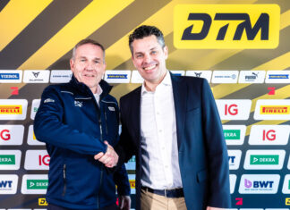 CineStar bringt die DTM im Kino groß raus ADAC Motorsportchef Thomas Voss (li.) und Michael Strohmenger (re.), Geschäftsführer von CineStar.