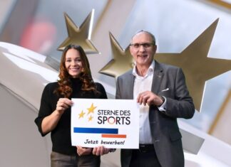 Schirmherrin Paulina Paszek und Volksbank-Chef Jürgen Wache freuen sich auf viele Bewerbungen für die Sterne des Sports