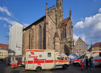 Mutig, stark, beherzt: Über 300 Johanniter engagieren sich beim Deutschen Evangelischen Kirchentag in Hannover Themenfoto: Johanniter/DEKT 2023 Nürnberg