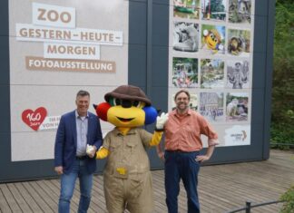 160 Jahre im Herzen von Hannover Andreas M. Casdorff_Tatzi Tatzi und Michael Mettler eröffnen die Ausstellung 160 Jahre Zoo.
