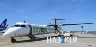 Erstflug der Airline SkyAlps von Hannover nach Klagenfurt am 01.05.2025.