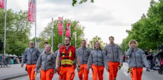 Fußstreife Sanitätsdienst der Johanniter.