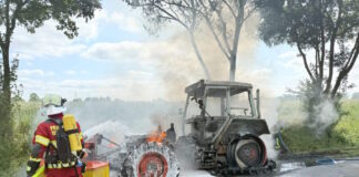 Schlepperbrand auf der K116