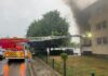 Feuerwehreinsatz bei Wohnungsbrand in Berenbostel.