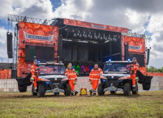 Zehn Jahre Rocker-Retter beim Deichbrand Festival: Johanniter sichern Sanitätsdienst für 60.000 Festivalgäste Themenfoto: Johanniter beim Sanitüätsdienst auf dem Deichbrand Festival.