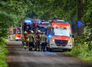 Feuerwehr-Großübung in Maspe: Ortsfeuerwehren trainieren realitätsnahen Vegetationsbrand Feuerwehrübung - Maspe