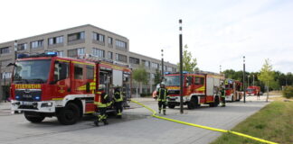 Feuer in Büroraum der Universität