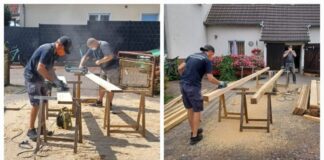 Feuerwehr Godshorn: Bau einer Rollstuhlrampe für ein Godshorner Ehepaar