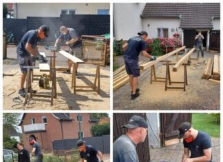 Godshorner Feuerwehr baut Rollstuhlrampe Feuerwehr Godshorn: Bau einer Rollstuhlrampe für ein Godshorner Ehepaar