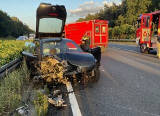 Schwerer Verkehrsunfall auf der A2 bei Lehrte: Fahrer schwer verletzt Schwerer Unfall auf der A2 zwischen Lehrte und Hämelerwald