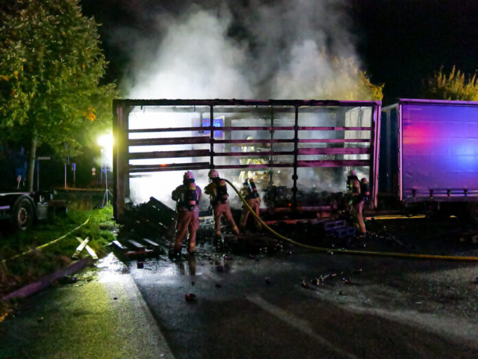 LKW-Brand am Autohof Lehrte