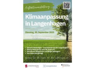Stadt Langenhagen lädt zur Auftaktveranstaltung „Klimaanpassung“ ein Poster: Klimaanpassung in Langenhagen Gemeinsam für unsere Zukunft