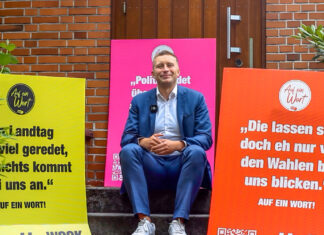 Landtagsabgeordneter Tim Wook startet Halbzeitkampagne gegen politische Vorurteile Wook startet Halbzeitkampagne mit provokanten Vorurteilen.