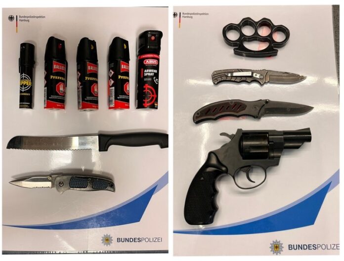 Sichergestellte Waffen/Gegenstände