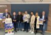 (v.l.n.r.): Mirko Heuer (Bürgermeister), Tina Hosseini (Künstlerin), Rüdiger Knesebeck (Präsident Lions Club Langenhagen), Wilhelm Hicking, Hans-Gerhard Knieß (beide Lions Club Langenhagen), Ehepaar Hosseini, Alexander Machill (Lions Club Langenhagen).