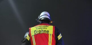 Drohenübung über der Europa-Allee